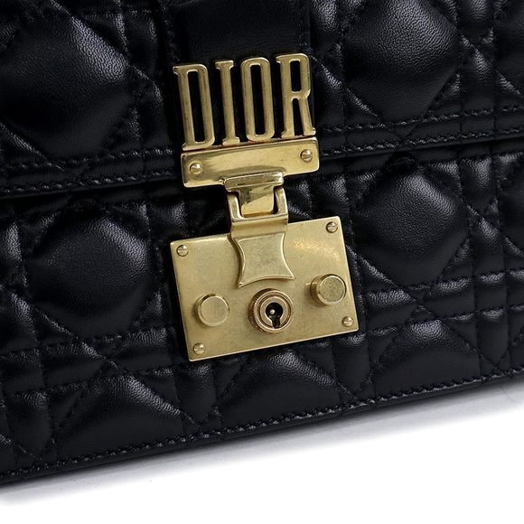 Christian Dior Dior Addict Chain Shoulder Handbag Cannage Black - Picture 11 of 12